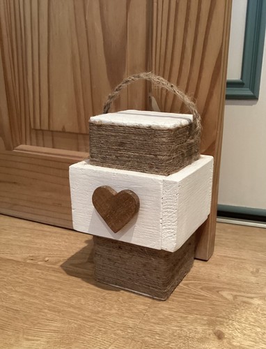 Wooden rustic door stop - wooden,