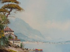 OIL PAINTING  NR SAN REMO LISTED ARTIST FRANCO  RUOCCO FREE SHIPPING TO ENGLAND