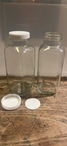 New glass square juice - new,
