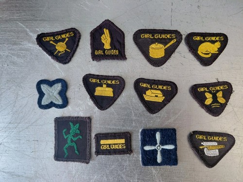 Old girl guides felt patches - girl,