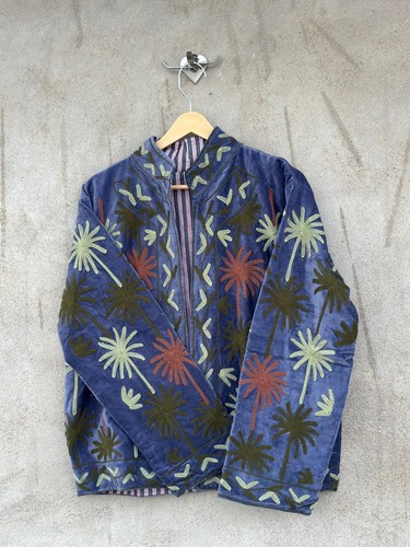 Blue velvet suzani - blue,