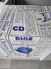DIOR RENEW NEWSPAPER Shawl 100% Wool White *AUTHENTIC*