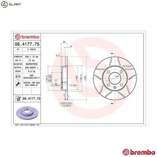 Brake disc 4177 - 2x,