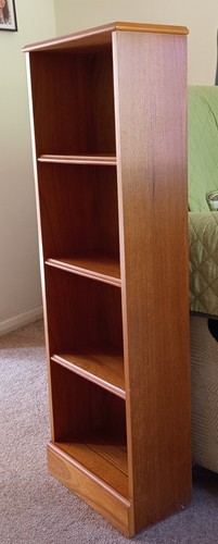 Slim wood bookcase - slim, bookcase/shelving