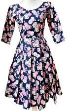 Vintage dress rose - vintage, print
