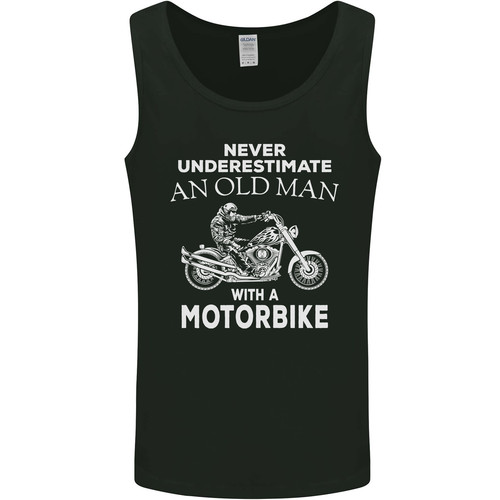 Biker old man - old, motorbike