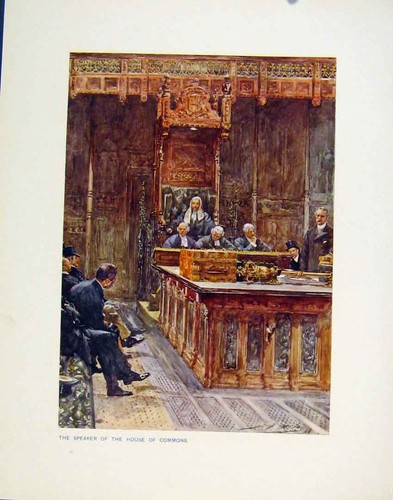 Original old antique print - old,