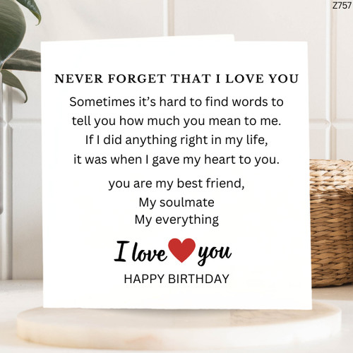 Romantic birthday card - birthday,