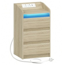 LED Bedside Table 2 Drawers