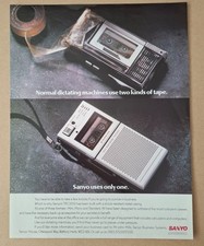 Sanyo TRC3550 Mini Talk Book Original UK Press Advert 1987