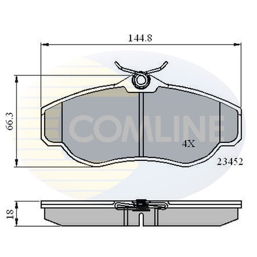Brake pads set for land - brake,