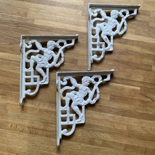 Antique metal shelf cistern sink brackets Victorian Cast Aluminium painted