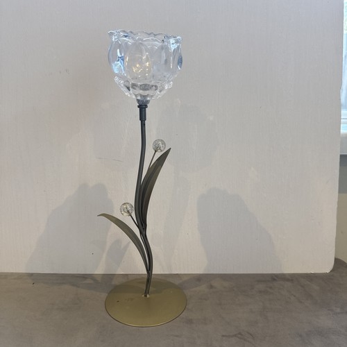 Gold metal and clear glass - clear,
