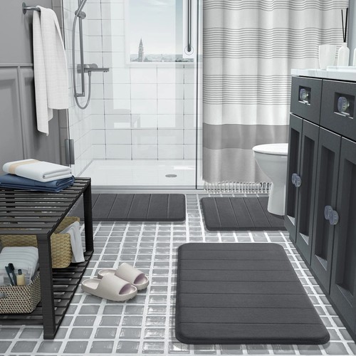 Memory foam bath - mat, pedestal