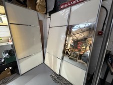 3x 3 Panel Cream Mirror