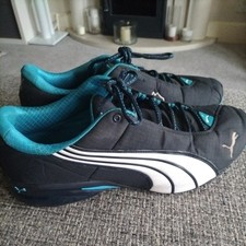 Puma Mens Jago Cell Mylon Black & Blue Trainers. Size UK 11.5, EU 46.5. VGC 