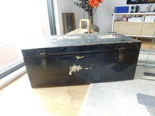 Vintage Black Metal  Trunk