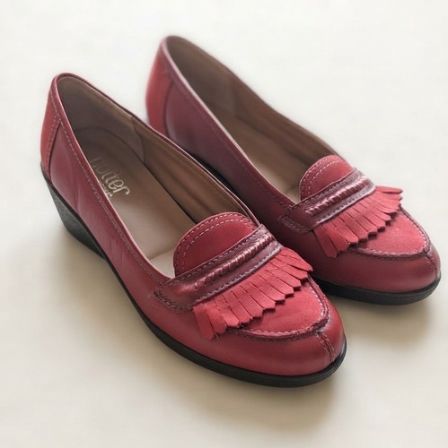 Hotter ladies leather loafers - leather,