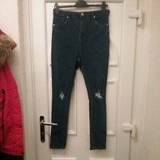 Ladies Navy Ripped Skinny  Denim Jeans Size 12