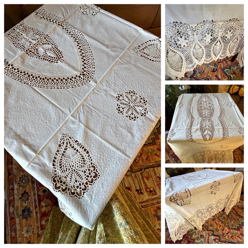 Vtg vinyl ivory - vtg, lace