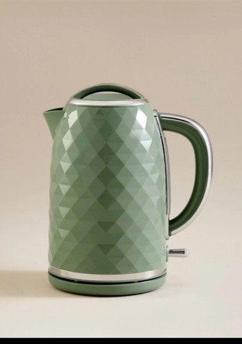 Green diamond textured kettle - diamond,