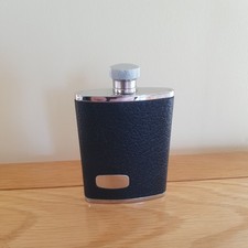 VINTAGE LICHFIELD LEATHER HIP FLASK BOTTLE 3OZ 