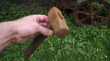 Antique & rare Cutler dog head hammer, Blacksmith forge use anvil