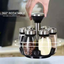 Rotating Spice Jar Glass