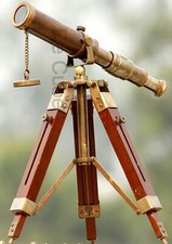 Vintage Brass Telescope with