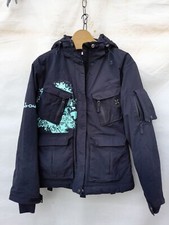 Oxbow Parka Womens Small Black lined Hooded Ski Snow Embroidered Logos