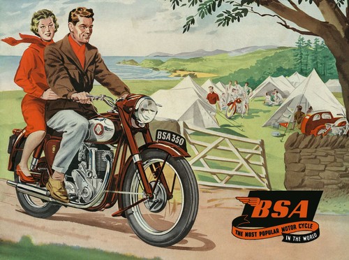 Bsa poster b31 350cc - 350cc, 1955