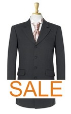 NEW MENS BLACK PRINCE EDWARD JACKET WEDDING SUIT