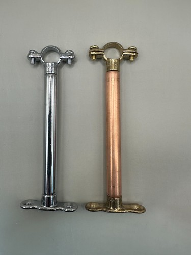 Chrome brass pipe clip - pipe,
