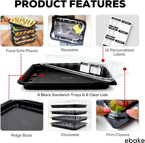 Pack sandwich platter trays - 6,