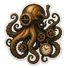 Octopus 9x9cm Car Decal
