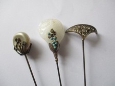 Victorian hat pin x 3 -