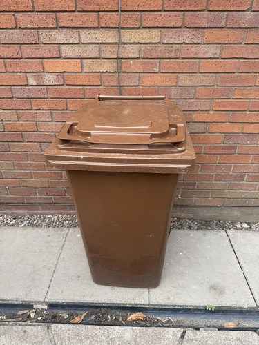 Brown 240l wheelie bin heavy - wheelie, bin.