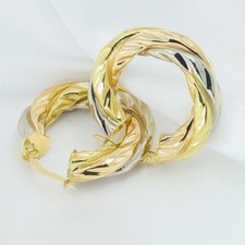 18ct Tri-Colour Gold Chunky