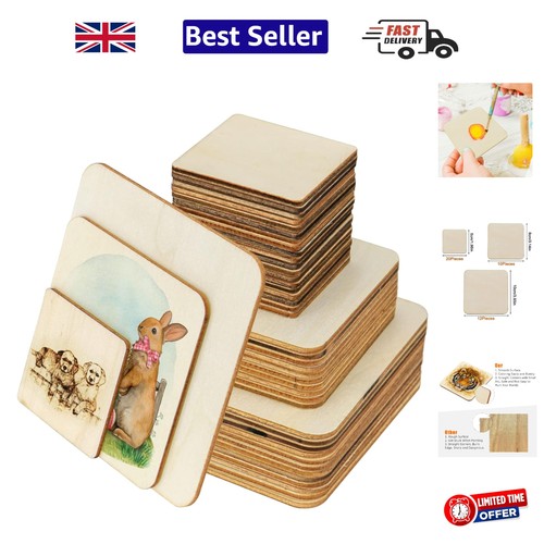 Versatile 42pcs wood squares - 42pcs,