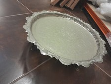 Decorative Moroccan silver tray table 55dia x 20cms high