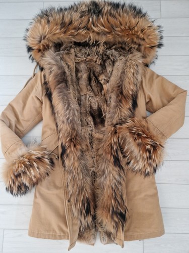 Womens real fur parka coat - womens,
