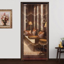 Retro Wooden Bead String Door