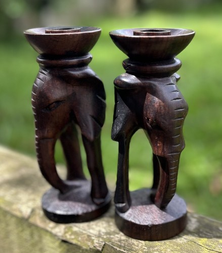 Vintage pair hand carved - vintage,