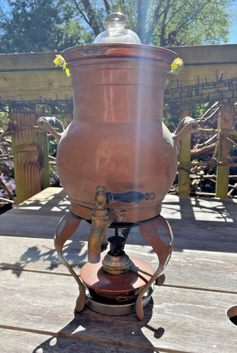 Antique copper samovar tea urn - samovar,