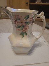 Ringtons Maling Water Jug Ware Pottery Lustre Apple Blossom Flower 19.5cm Tall