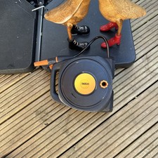 TACKLIFE  Garden Hose Reel + Nozzle Spray Modes Weather Proof Lightweight