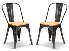 2 Graphite Grey Oak Wood Seat