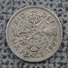 1962 Sixpence Vintage Lucky