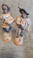 A pair of bisque porcelain
