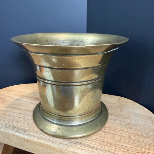 Antique european brass mortar - antique,
